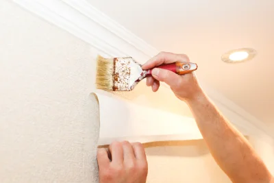 Pose de papier peint à Trogues — revêtements muraux et toiles de verre